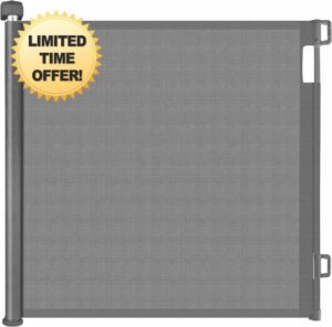 GREENSAPPIRE Retractable Baby Gate 140cm Wide x 86cm Tall