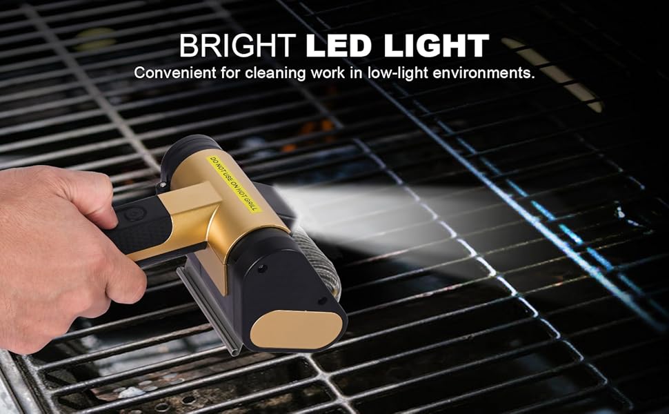 Text reads 'SPINS AT 350 RPM' and '304 Stainless Steel power Roller'. Demonstration sequence showing hands operating a cylindrical stainless steel rolling device.