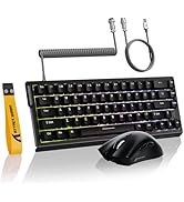 MAMBASNAKE ATTACK SHARK X65 HE 8Khz Rapid Trigger Keyboard, 0.01mm RT Accuracy, 60% Wired Magneti...