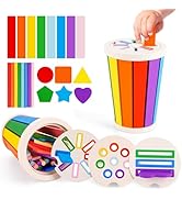 FCSONU Toddlers Montessori Coin Box Toys for 1 2 3 Year Old Boys Girls, Wooden Baby Toys for Todd...