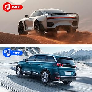 Series of images showing a blue BMW vehicle with '24 hour' text and shield icon overlay in blue lighting effect.