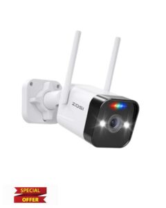 ZOSI 2.5K WiFi Security Camera with Person Vehicle Detection