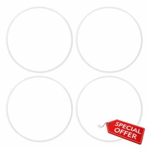 4 Pcs 18 Inch Aluminum Alloy Wheel Protector Self Adhesive White Fit for Cars Your Wheels From Scratches And Damage Enhance Your Vehicle Appearance Simple And Quick Installatio