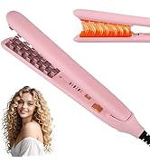 Cordless Hair Curler Brush,Portable Travel Hair Curler Iron Brush with 4 Heat Settings,USB Rechar...