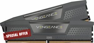 CORSAIR VENGEANCE DDR5 RAM 32GB (2x16GB) 6000MHz CL36-44-44-96 1.35V AMD EXPO Intel XMP 3.0 Desktop Computer Memory – Grey (CMK32GX5M2Z6000Z36)