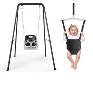 Kids Swing Set for Toddler with Baby Jumper for 6m to 6y