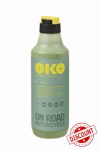 OKO On-Road Motorcycle Tubeless Tyre Sealant 1250ml | Seals Punctures Up to 5mm | Extends Life of Motorbike and Moped Tyres | Innovative Mess-Free Cap | Non-Allergenic