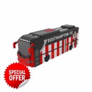 FOCO Officially Licensed Southampton FC Football BRXLZ Bricks 3D Coach Toy Model - Premier League Construction Toy - 1420 Pieces - Ages 12+ - Sports Merchandise