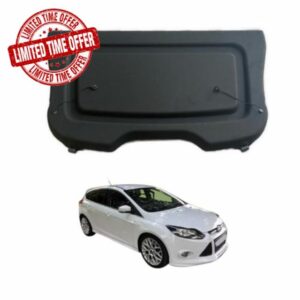 Car Parcel Shelf - Compatible with Ford Focus MK3 (2011-2018) | Sturdy Boot Cover with Clips and Cord for Extra Storage | Space Saving Car Accessories | Black