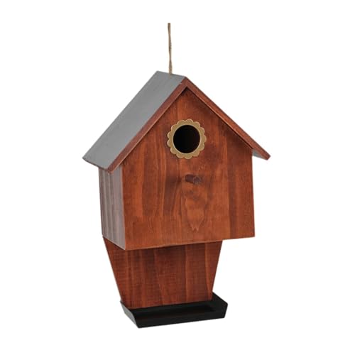 Weatherproof with Feeder Trough Creative Hanging Birdhouse for Yard Outdoor Backyard Bluebirds Birds