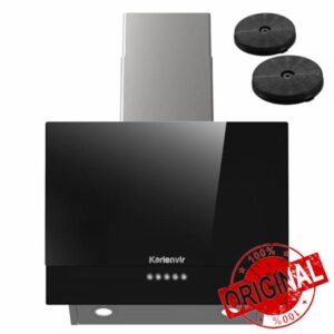 Angled Black Cooker Hood 60cm