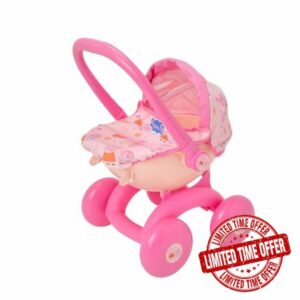 Peppa Pig 4-IN-1 My First Pram | Childrens Interchangeable Pram With Carry Cot