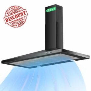 Karinear Cooker Hood 90cm Kitchen Extractor Fan 350 M³/H