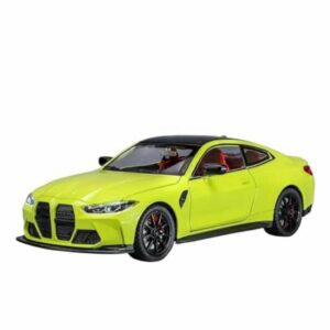 car model car decoration 1:24 Fit for BMW M4 Alloy Micro Die-cast Metal Scale Car Model with Sound and Light Simulation(Green)
