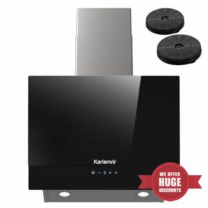 Angled Black Cooker Hood 60cm