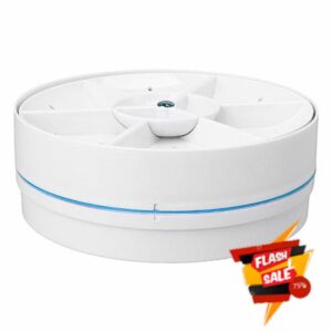 Mini Dishwasher Portable Home Use No Installation Required Ultrasonic Fruit and Vegetable Washer Wireless Charging Sink Design Suitable for Renting Dormitories Camping (Green)