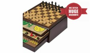 Deluxe 10-in-1 Wooden Board Games Set