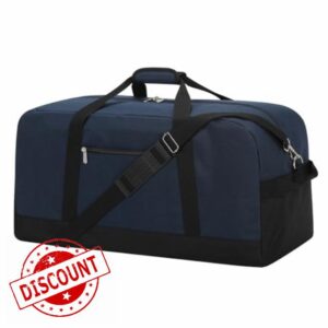 ZZY 55l Holdall Gym Sports Bag for Men - 25 inch Duffle Bag with Hard Bottom for Travel Weekend (Navy)