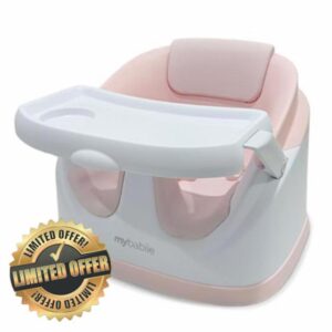 My Babiie MBHCB 2-in-1 Baby Booster Chair – Feeding and Floor Seat for Toddlers