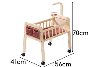 Step-by-step assembly of a wooden furniture piece, showing hands working with wooden components and hardware on a light surface.
