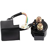 Automotive battery disconnect switch with red cable and black plastic housing, featuring yellow eyes design on casing.