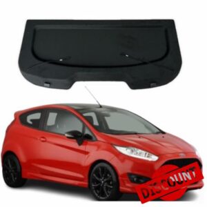 Car Parcel Shelf - Compatible with Ford Fiesta MK7 (2007-2017) | Sturdy Boot Cover with Clips and Cord for Extra Storage | Space Saving Car Accessories | Black