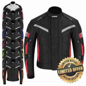 Men’s Motorcycle Jacket 4 Season Cordura Textile Biker Jacket Waterproof Windproof with CE Armor