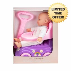 Interactive Baby Doll with Push Along Stroller for Toddlers