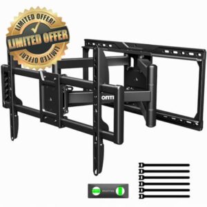 monTEK Full Motion TV Wall Bracket for 37-90 Inch TVs up to 75kg