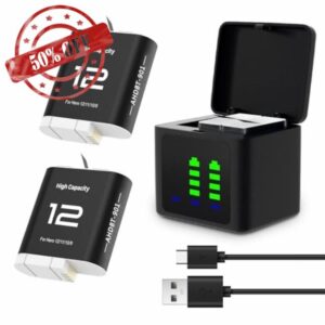 Battery Charger Kit Compatible with GoPro Hero 12 11 10 9 Black