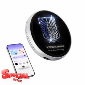 Digital displayed pixel badge pin