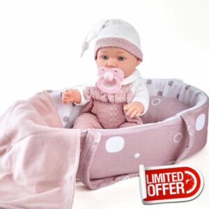 Enjoyin 12" Baby Doll Gift Set with Portable Bassinet Bed