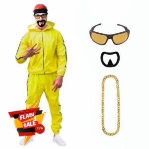 90s Rapper Fancy Dress Costume – Yellow Tracksuit