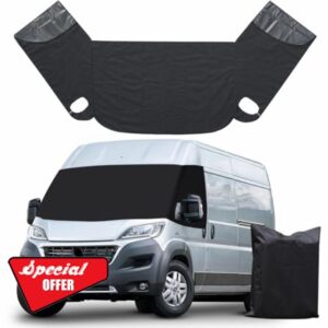 Upgraded Motorhome Windscreen Cover for Fiat Ducato 2006-2024 (X250/X290) | Peugeot Boxer | Citroën Relay– Heavy-Duty 600D Oxford Fabric