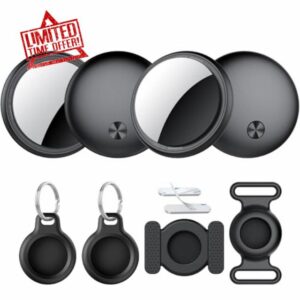 Air Tracker Tags 4 Pack Black