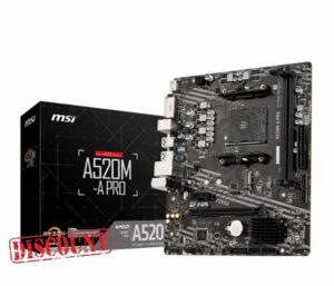 ADMI CPU/Motherboard/RAM Bundle – AMD Ryzen 5 5500 + MSI A520M PRO-A + 16GB DDR4 3200MHz – Pre-Assembled & Tested