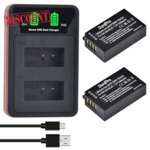 DuraPro 2Pcs 1200mAh EN-EL20 EN-EL20A Battery + LCD Dual USB Charger for Nikon 1 J1