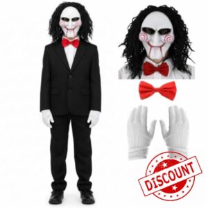 LOVETRENDS Childs Scary Puppet Costume – Black Suit