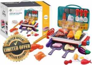 Magic Meals Kids Sensory Kitchen BBQ: Kids Grill With Smoke Sound Light