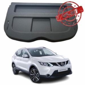 Car Parcel Shelf - Compatible with Nissan Qashqai J11 (2014-2021) | Sturdy Boot Cover with Cord for Extra Storage | Space Saving Car Accessories | Black