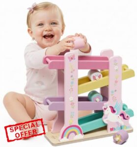 Lehoo Castle Toddler Wooden Ramp Toys for 1 2 Old Girls