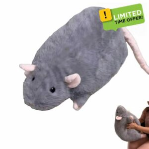 Chonky Rat Plushie – Soft Stuffed Fat Rat Toy