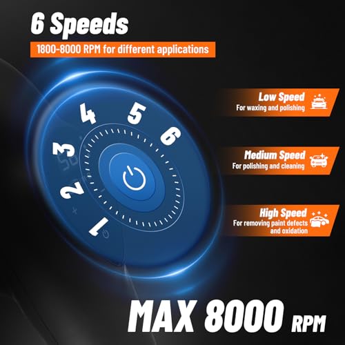 Cordless Car Polishers Kit with 2000mAh Battery