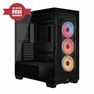 CORSAIR 3500X LX-R RGB iCUE LINK Mid-Tower PC Case – 3x Pre-Installed LX120-R RGB Fans