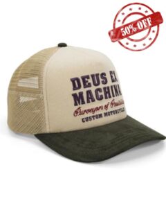 Deus Gumshoe Cord Trucker Cap - Cream