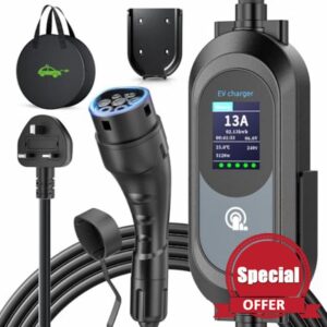 EV Charger Cable Type 2 to 3 Pin Plug 15M/49.21Ft