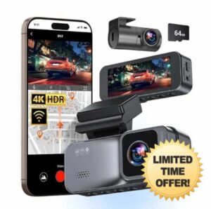 Osmo Dashcam Pro 4K Wireless Car Dashcam Front Rear