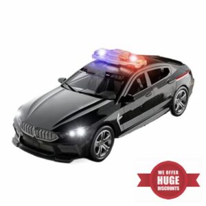 1:32 Fit for M8 Police Alloy Model Car With Sound and Light not include batteries(Blackone)