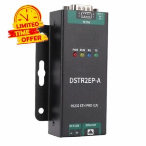 Naroote RS232 to Ethernet Converter Modbus RTU Industrial Serial Server with Signal Isolation for HTTP POST/GET MQTT Transparent Transmissio