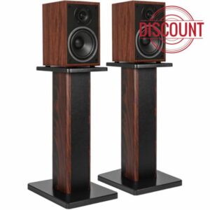 FREEAMG 50CM(20 Inch) Wood Grain Speaker Stands